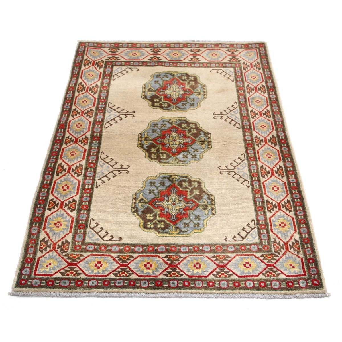 Revival 3x5 Handmade Double Knotted Washable Wool Rug - Colorful
