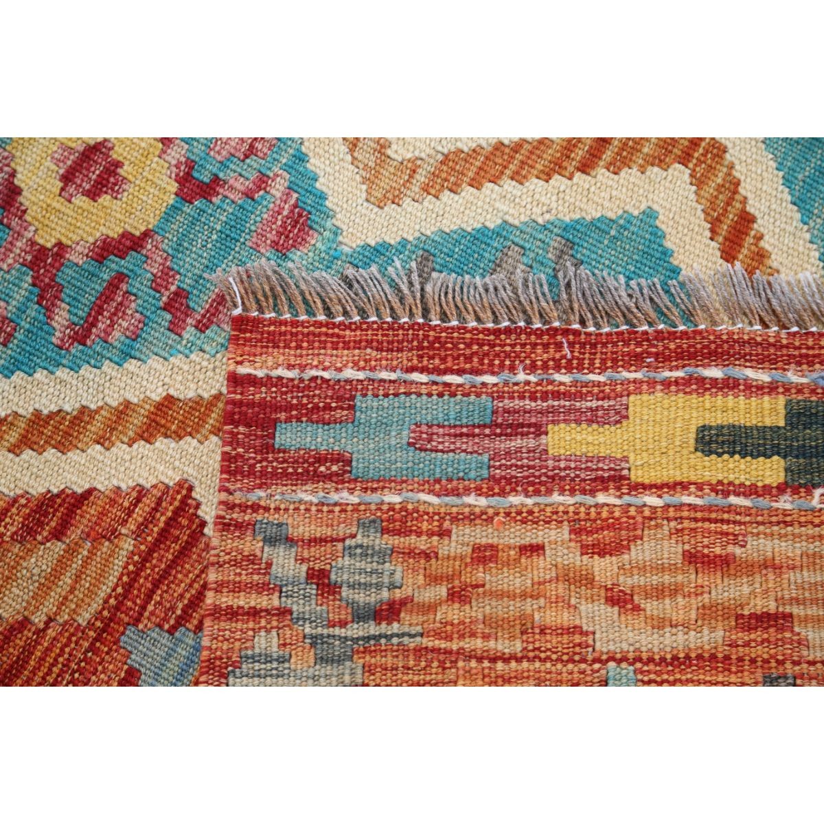 Maimana 6x8 Hand Woven Washable Wool Rug - Colorful