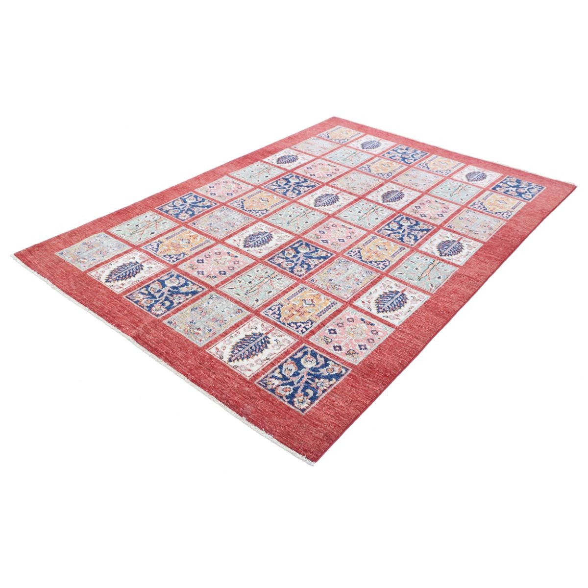 Bakhtiari 6x8 Handmade Double Knotted Washable Wool Rug - Colorful