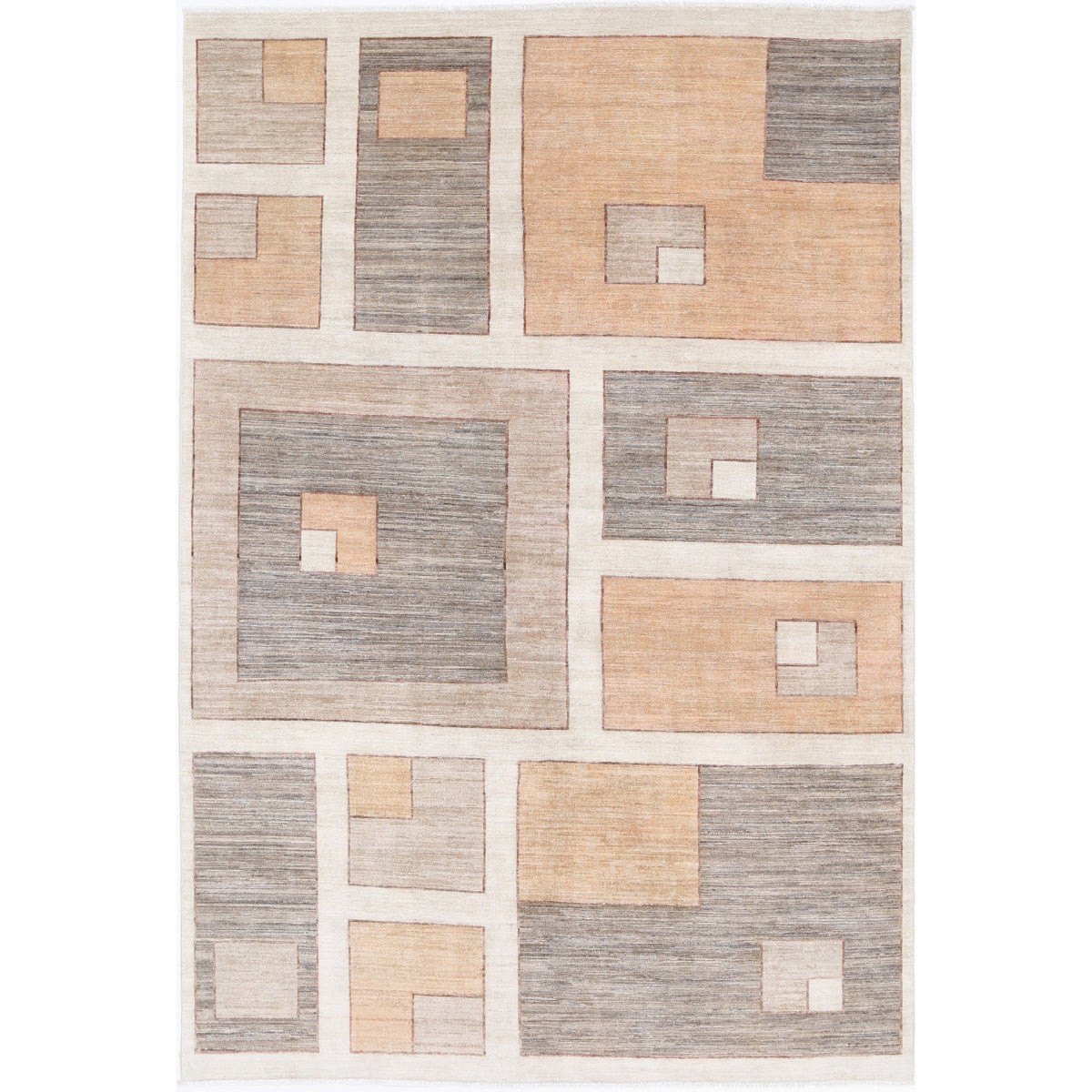 Modcar 6x10 Handmade Double Knotted Washable Wool Rug - Colorful