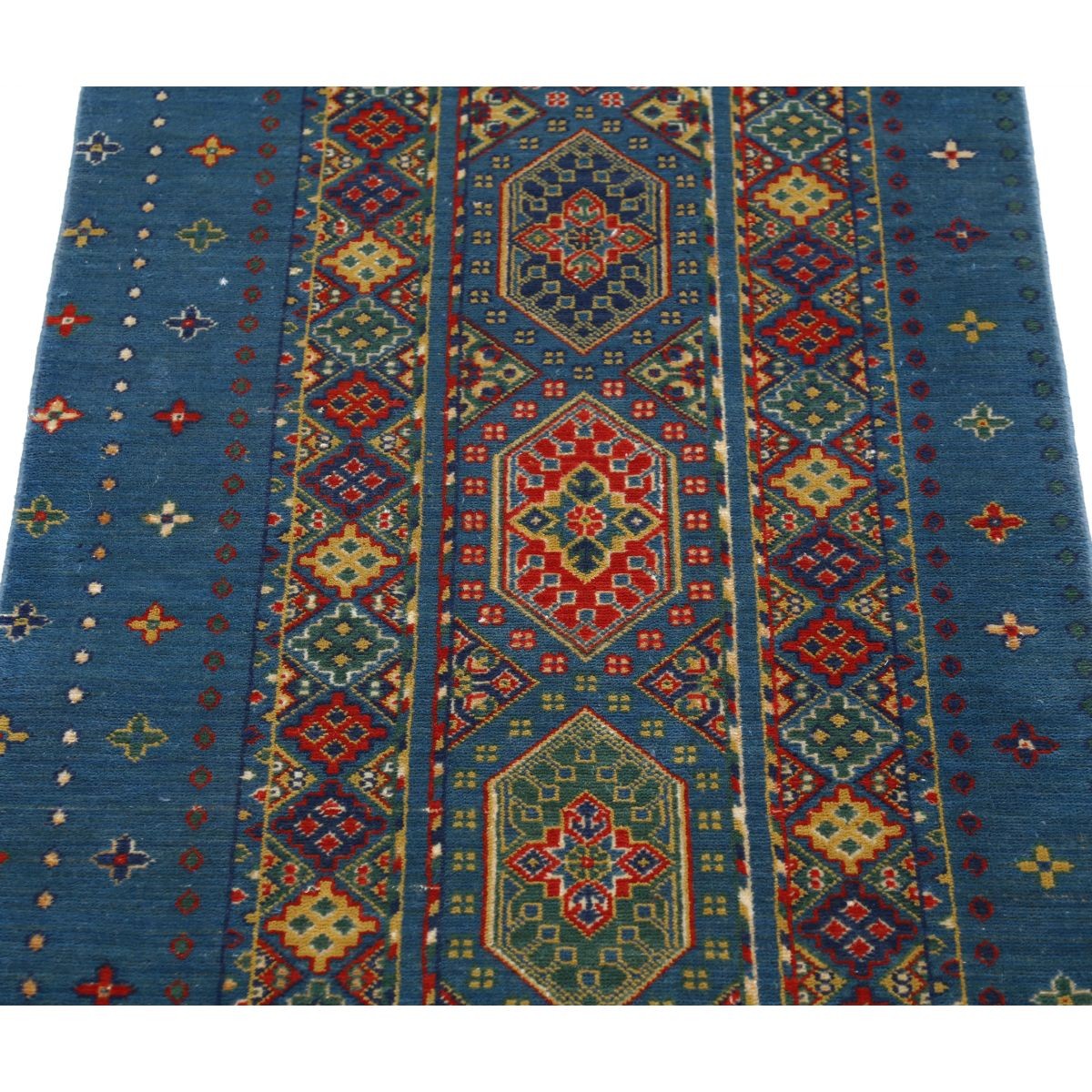 Gulshan 2x4 Machine-Made Washable Wool Rug - Colorful