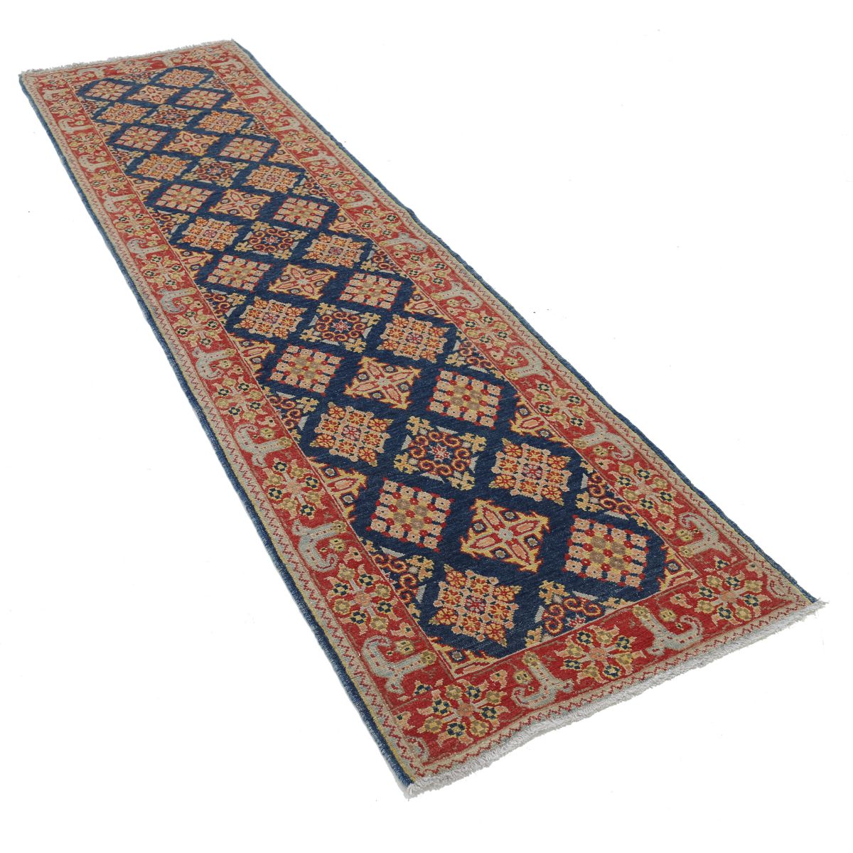 Revival 3x9 Handmade Double Knotted Washable Wool Runner - Colorful