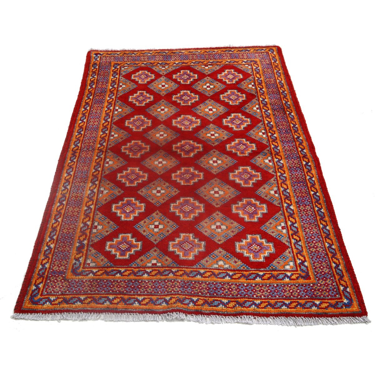 Revival 3x5 Handmade Double Knotted Washable Wool Rug - Colorful