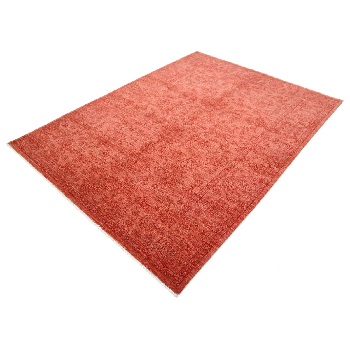 Overdye 6x8 Handmade Double Knotted Washable Wool Rug - Colorful