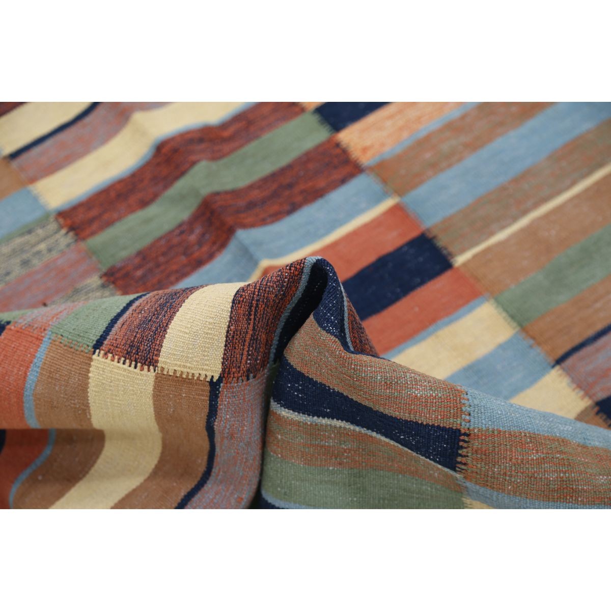Kafkaas 5x7 Hand Woven Washable Wool Rug - Colorful
