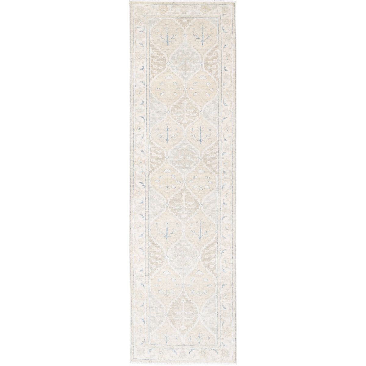 Serenity 3x9 Handmade Double Knotted Washable Wool Runner - Soft Hues