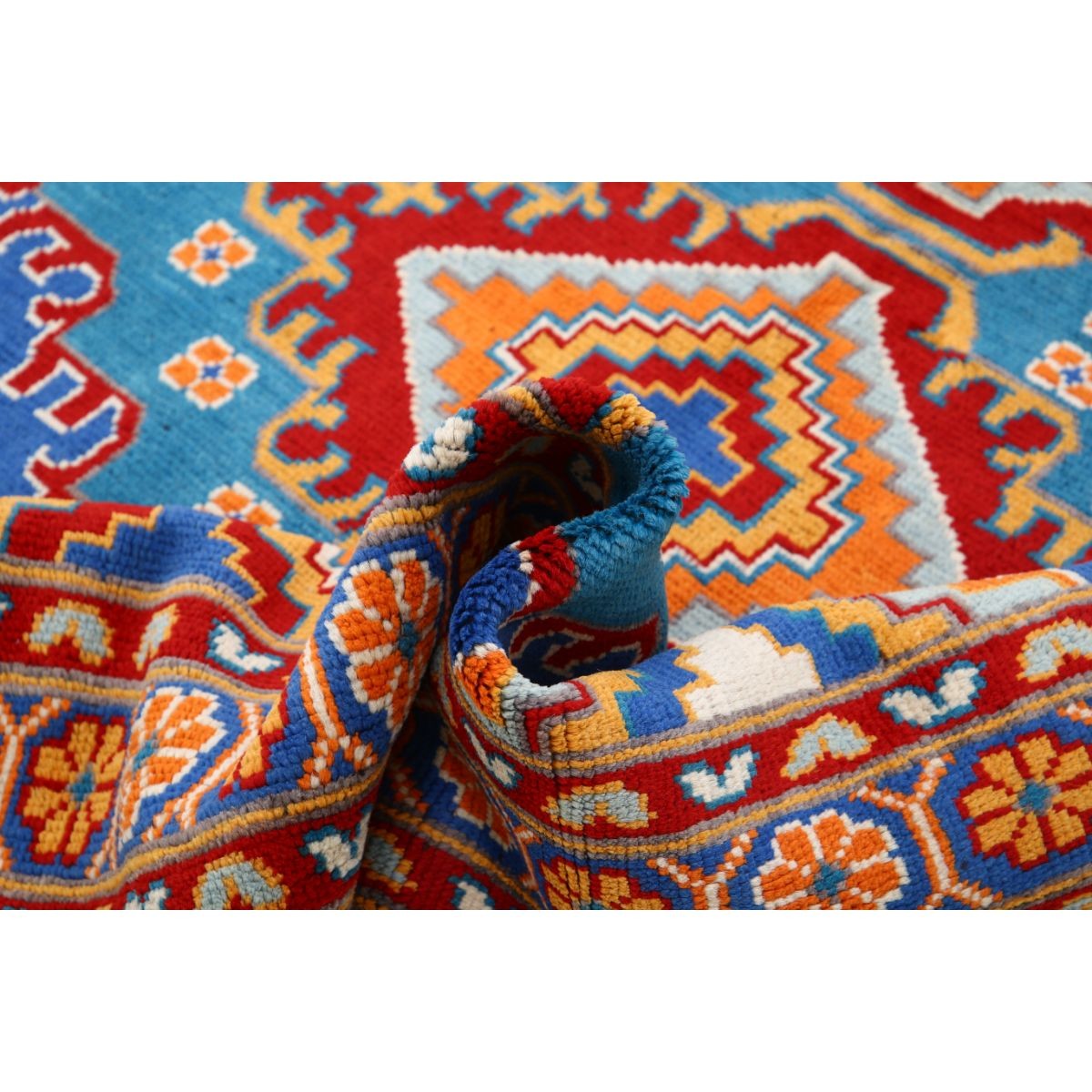 Revival 6x8 Handmade Double Knotted Washable Wool Rug - Colorful