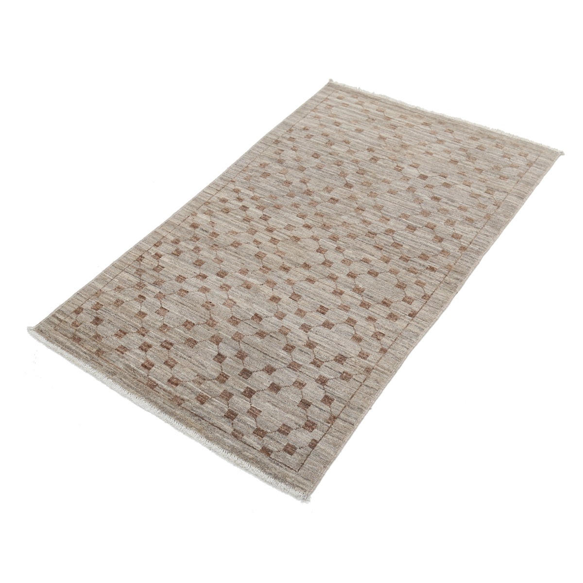 Modcar 3x4 Handmade Double Knotted Washable Wool Rug - Colorful