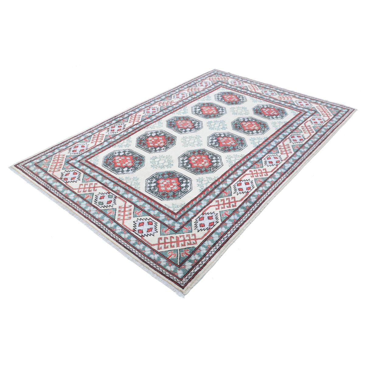 Revival 5x8 Handmade Double Knotted Washable Wool Rug - Colorful