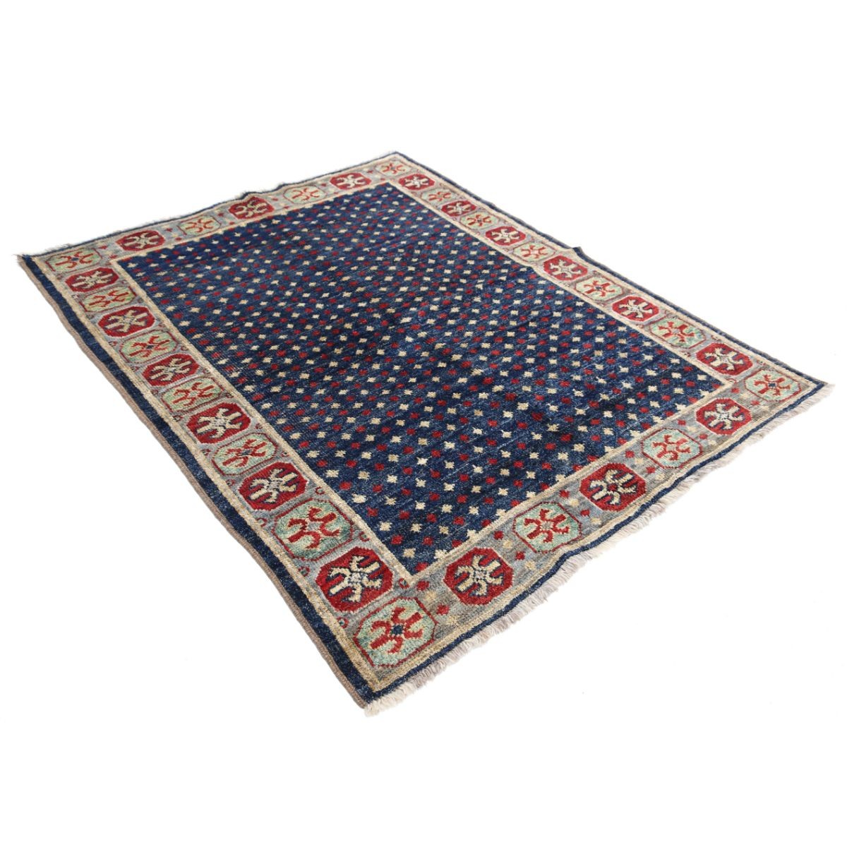 Revival 5x6 Handmade Double Knotted Washable Wool Rug - Colorful