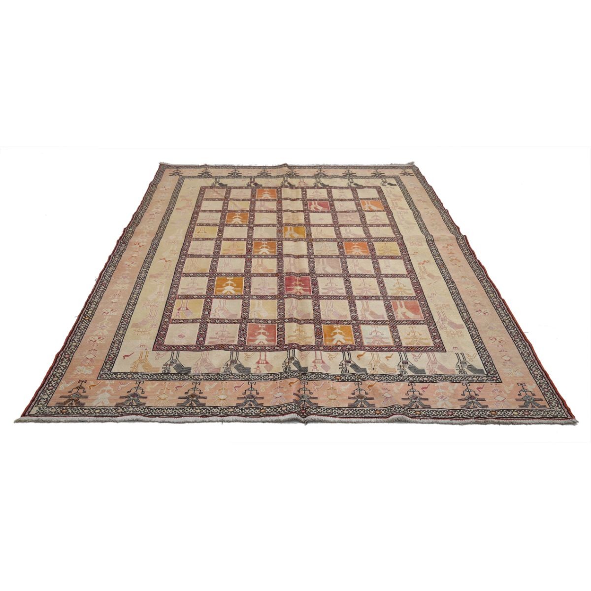 Silki 7x9 Hand Woven Washable Silk Rug - Colorful