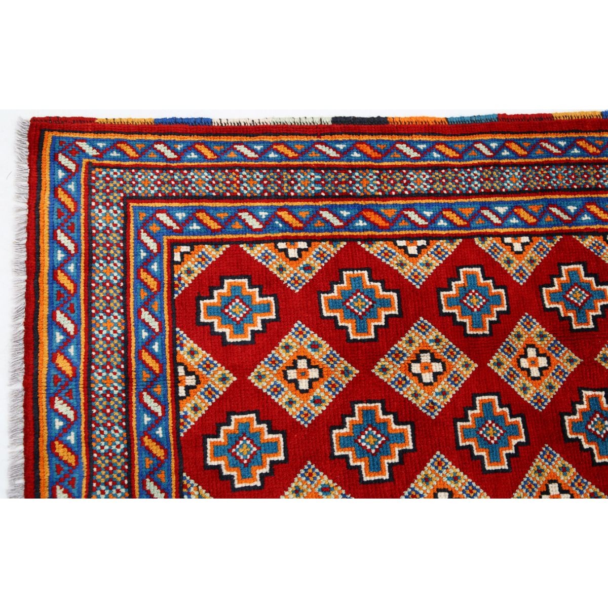 Revival 6x8 Handmade Double Knotted Washable Wool Rug - Colorful