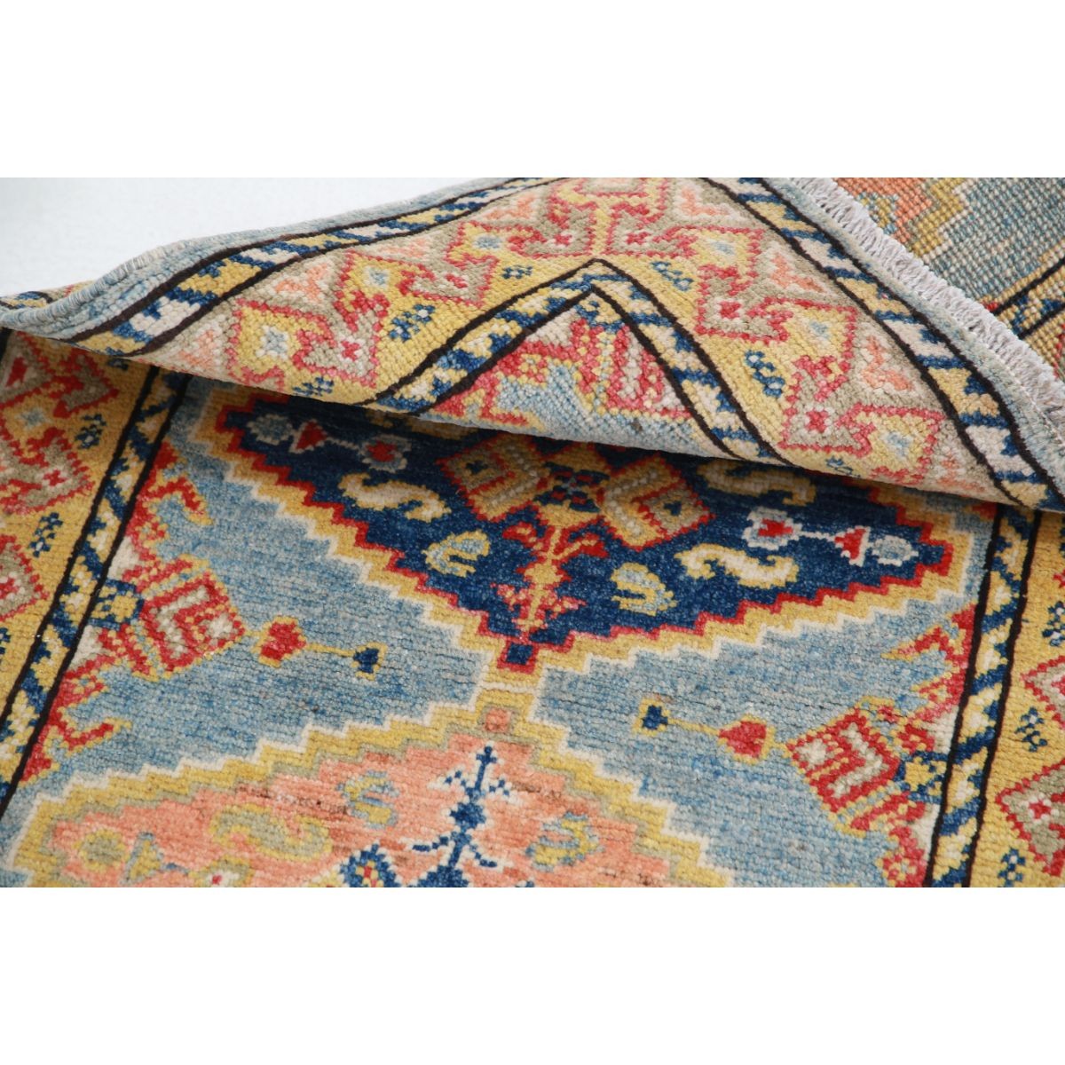 Revival 2x3 Handmade Double Knotted Washable Wool Rug - Colorful