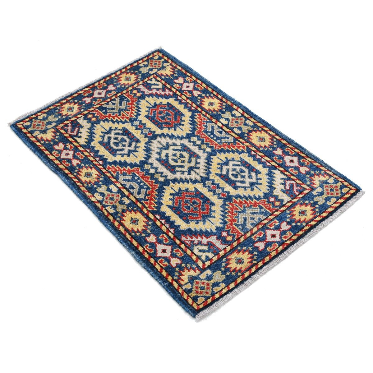 Revival 2x3 Handmade Double Knotted Washable Wool Rug - Colorful