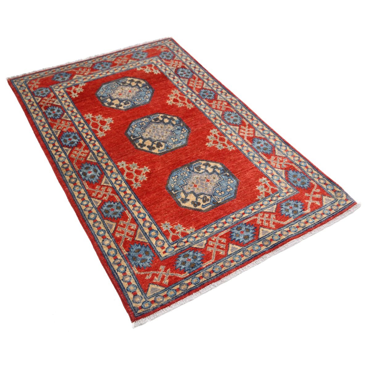 Revival 3x5 Handmade Double Knotted Washable Wool Rug - Colorful