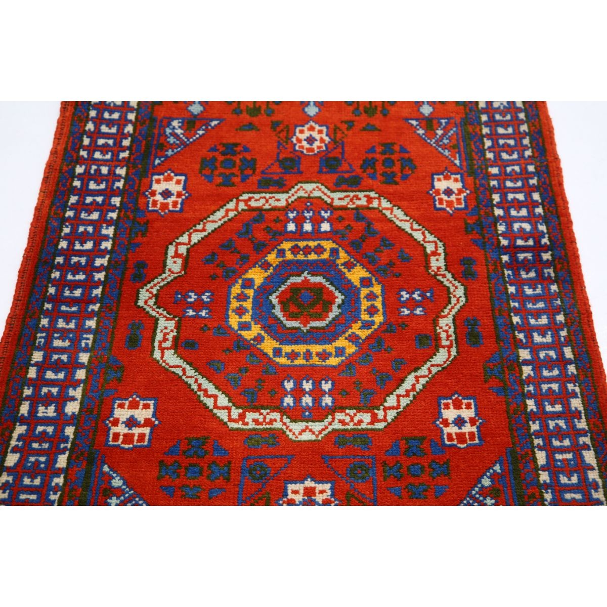Revival 3x4 Handmade Double Knotted Washable Wool Rug - Colorful