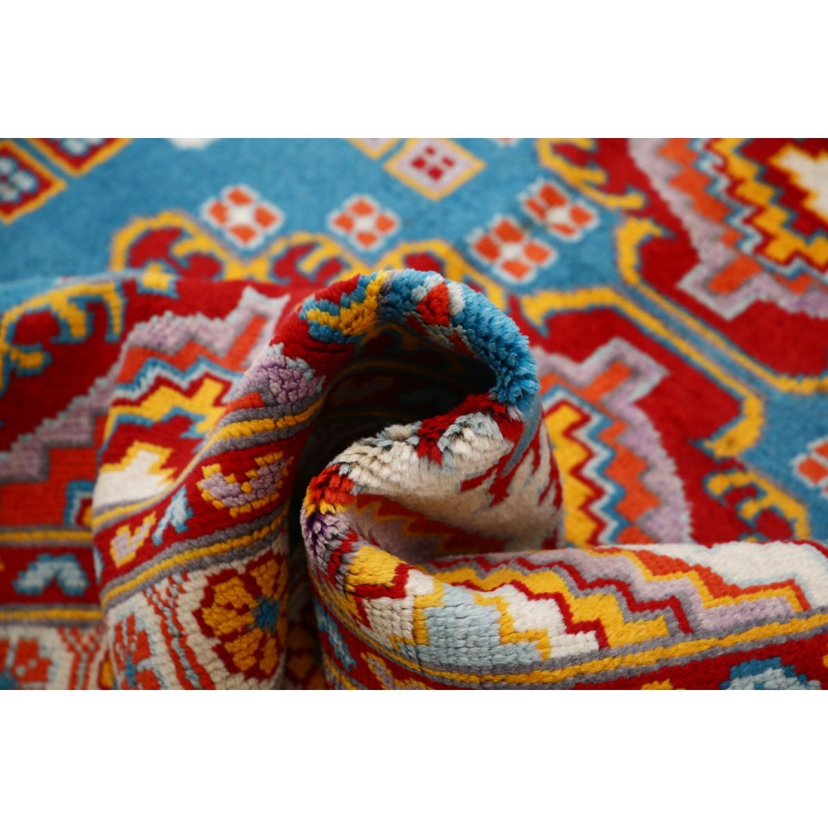 Revival 5x6 Handmade Double Knotted Washable Wool Rug - Colorful