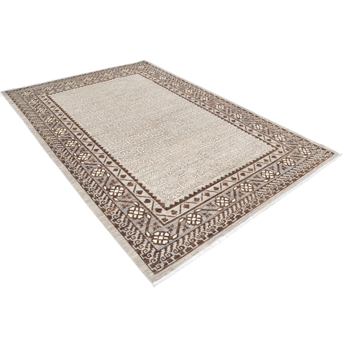 Modcar 7x10 Handmade Double Knotted Washable Wool Rug - Colorful