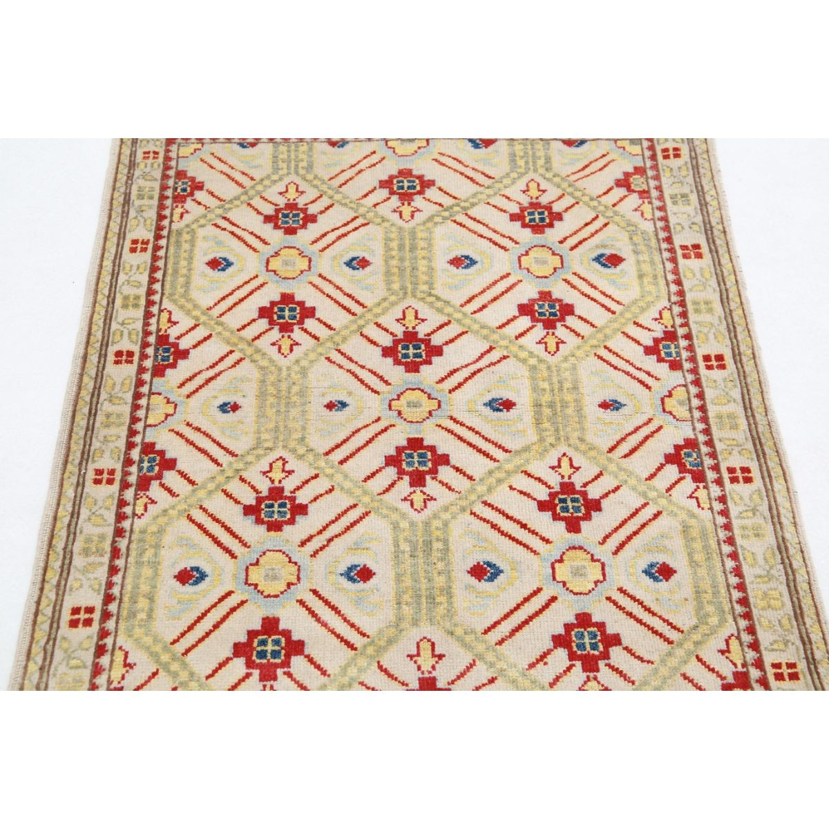 Revival 3x4 Handmade Double Knotted Washable Wool Rug - Colorful