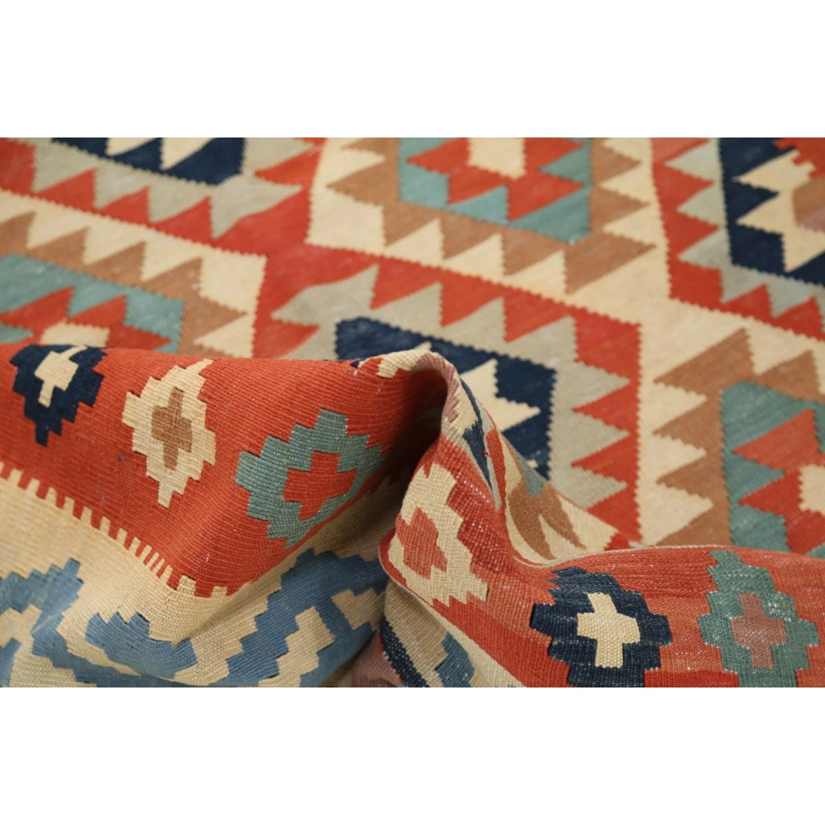 Kafkaas 5x7 Hand Woven Washable Wool Rug - Colorful