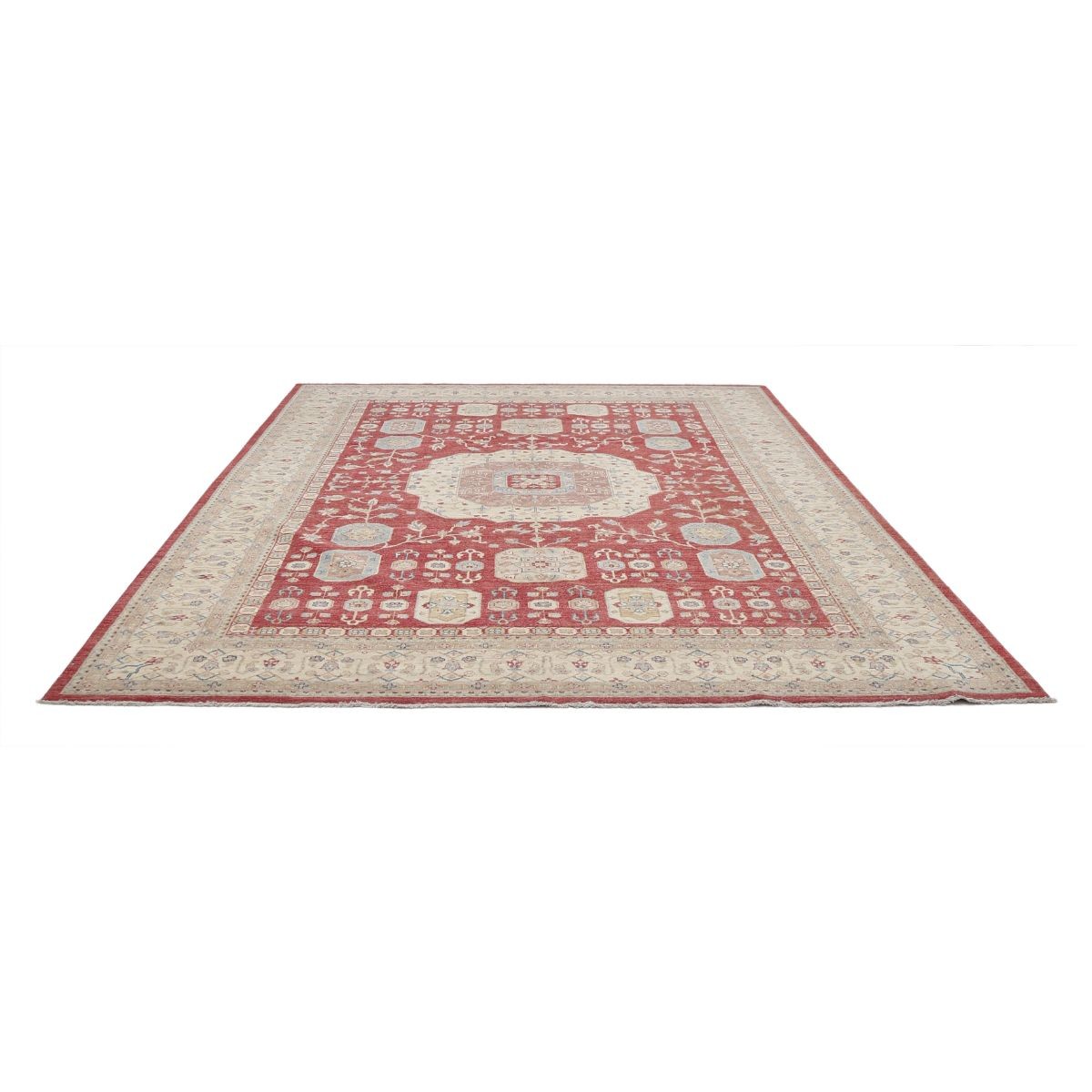 Mamluk 9x12 Handmade Double Knotted Washable Wool Rug - Colorful