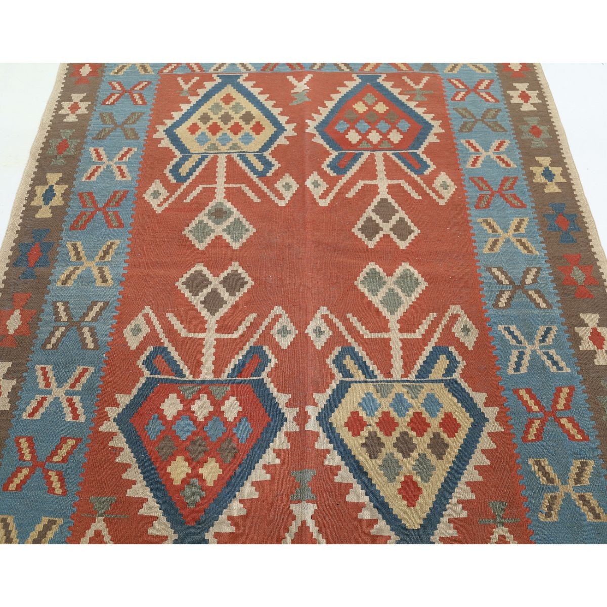 Kafkaas 5x7 Hand Woven Washable Wool Rug - Colorful
