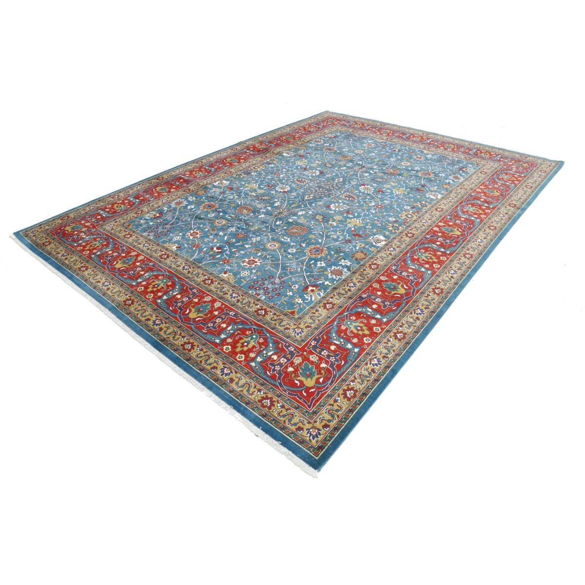 Gulshan 9x12 Machine-Made Washable Wool Rug - Colorful