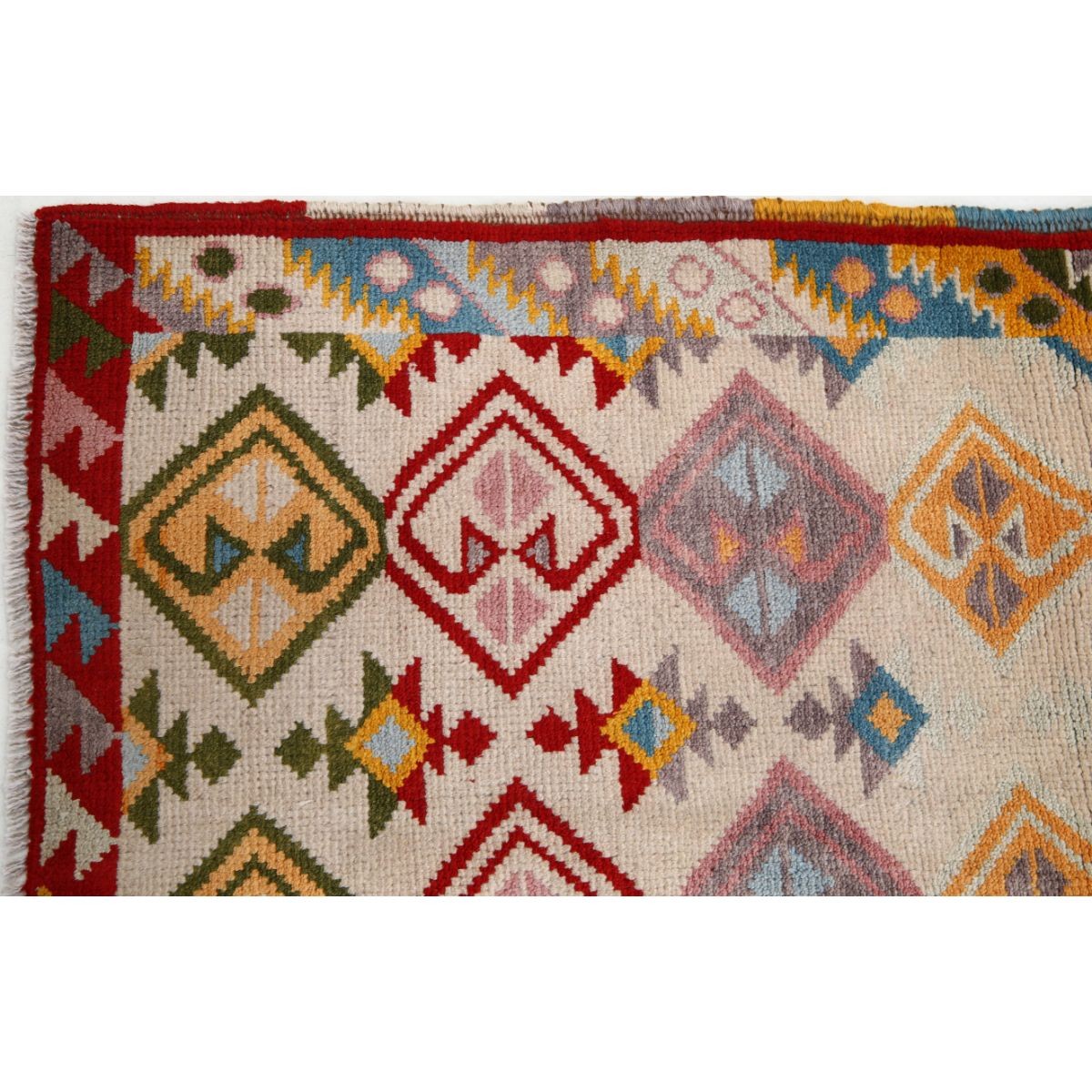 Revival 3x5 Handmade Double Knotted Washable Wool Rug - Colorful