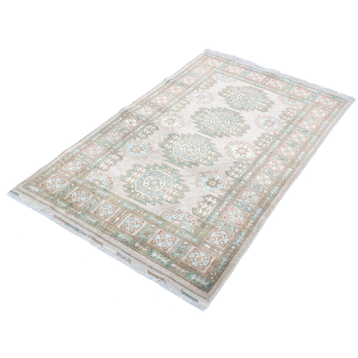 Revival 3x5 Handmade Double Knotted Washable Wool Rug - Colorful