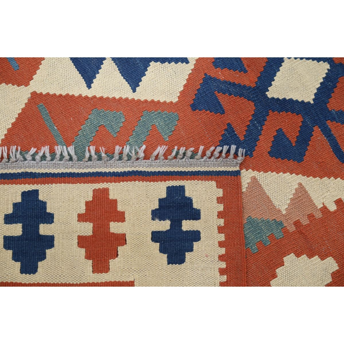 Kafkaas 6x8 Hand Woven Washable Wool Rug - Colorful