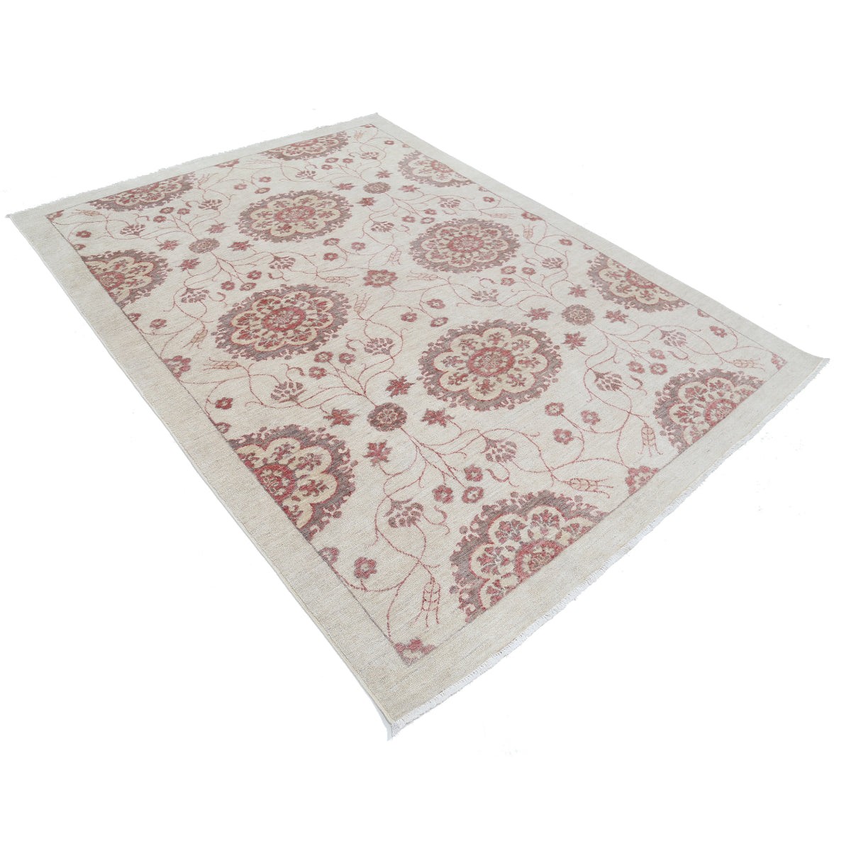 Modcar 6x8 Handmade Double Knotted Washable Wool Rug - Colorful