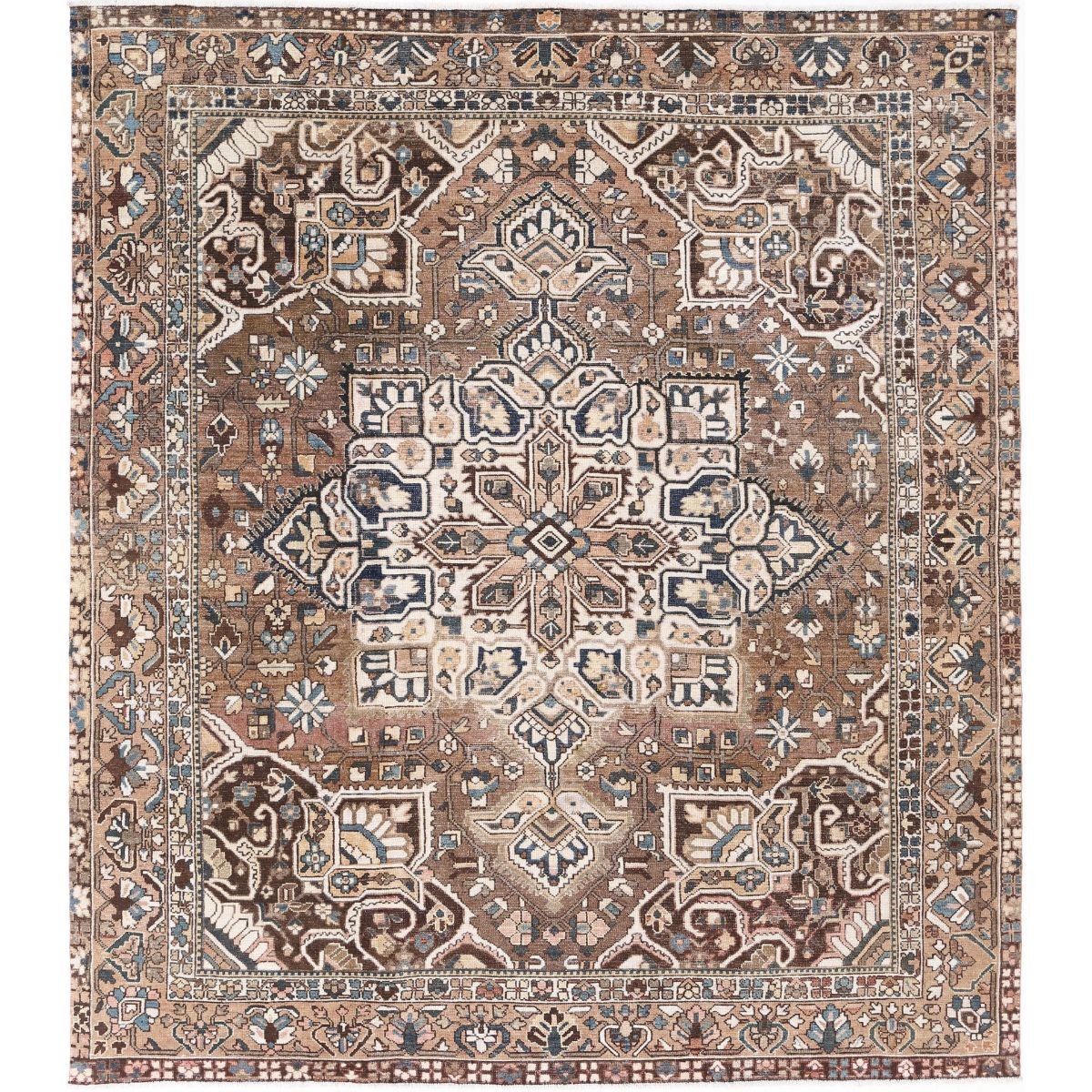 Vintage 10x12 Handmade Double Knotted Washable Wool Rug - Soft Hues