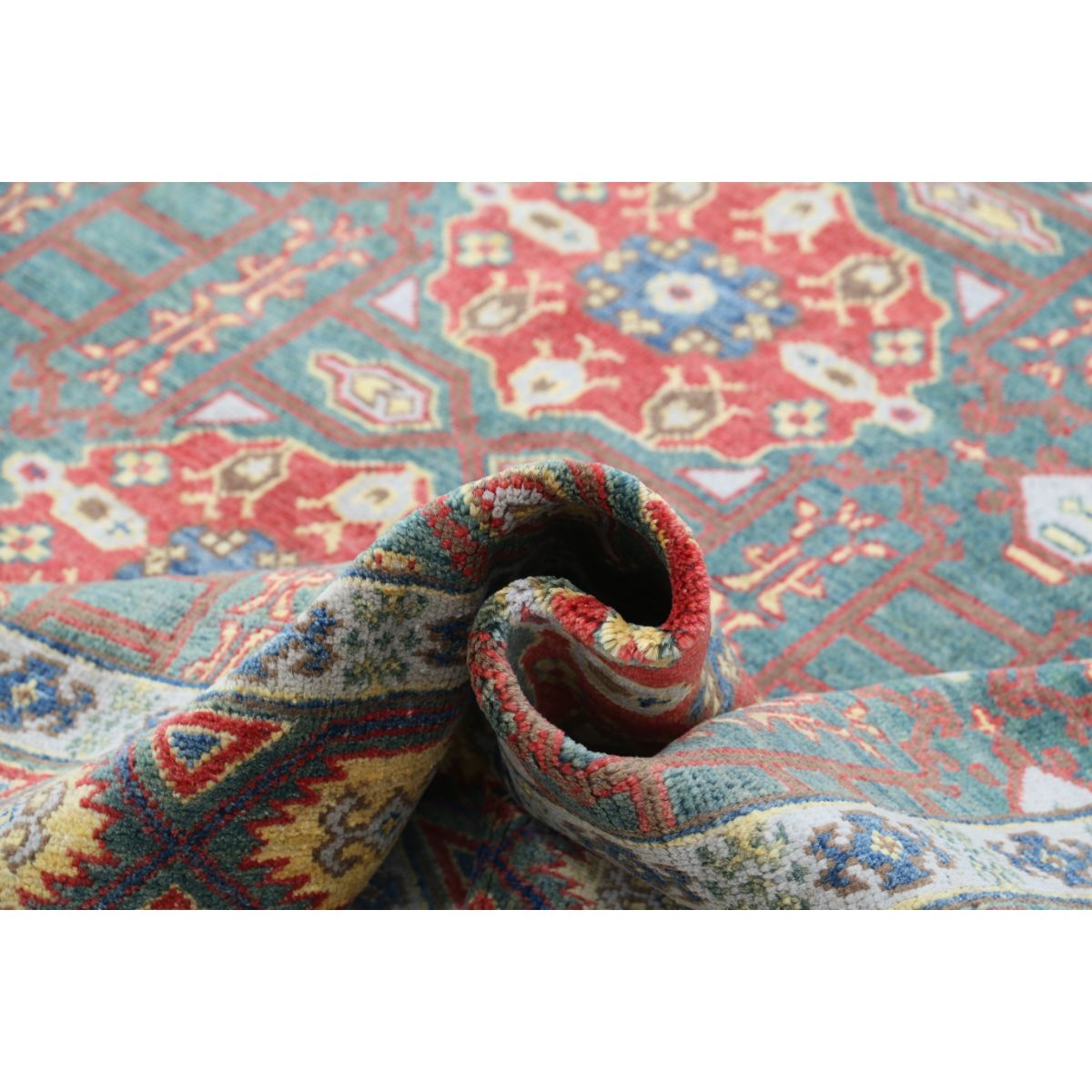 Revival 8x11 Handmade Double Knotted Washable Wool Rug - Colorful