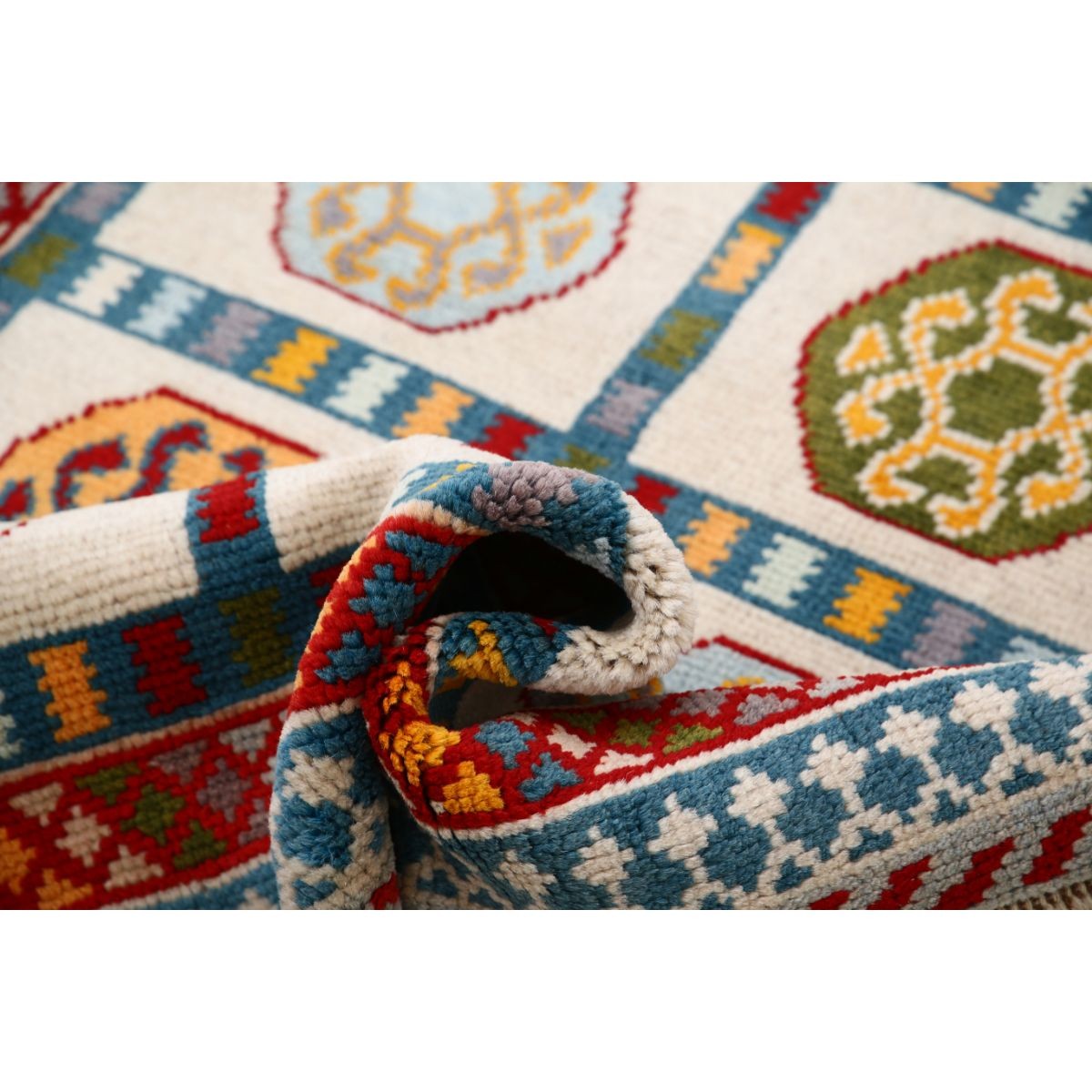 Revival 3x5 Handmade Double Knotted Washable Wool Rug - Colorful