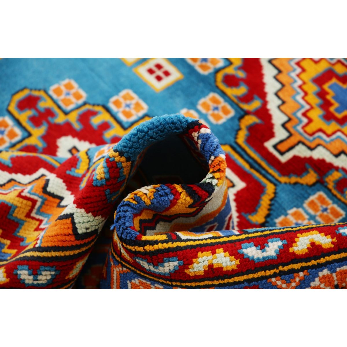 Revival 5x7 Handmade Double Knotted Washable Wool Rug - Colorful