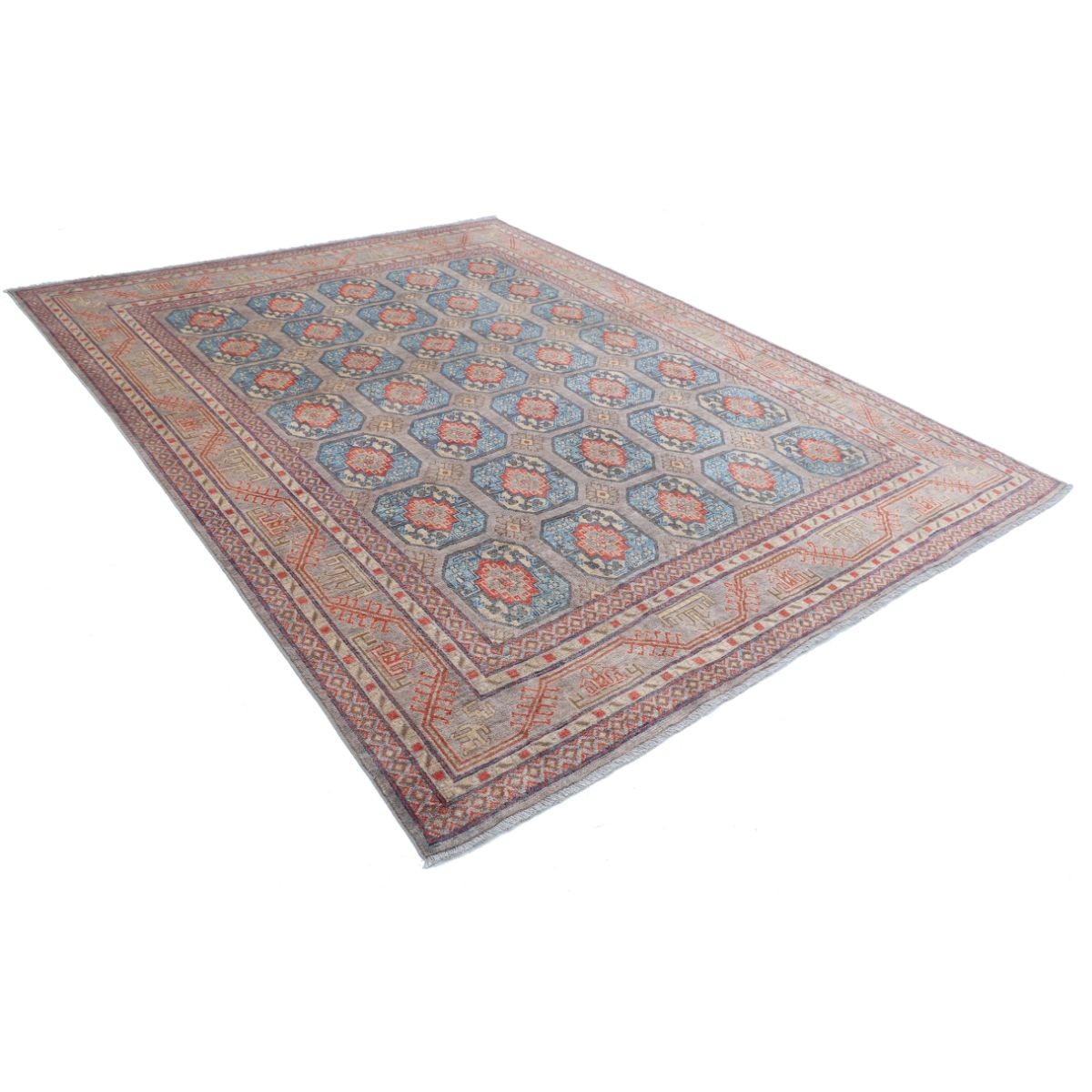 Revival 8x10 Handmade Double Knotted Washable Wool Rug - Colorful