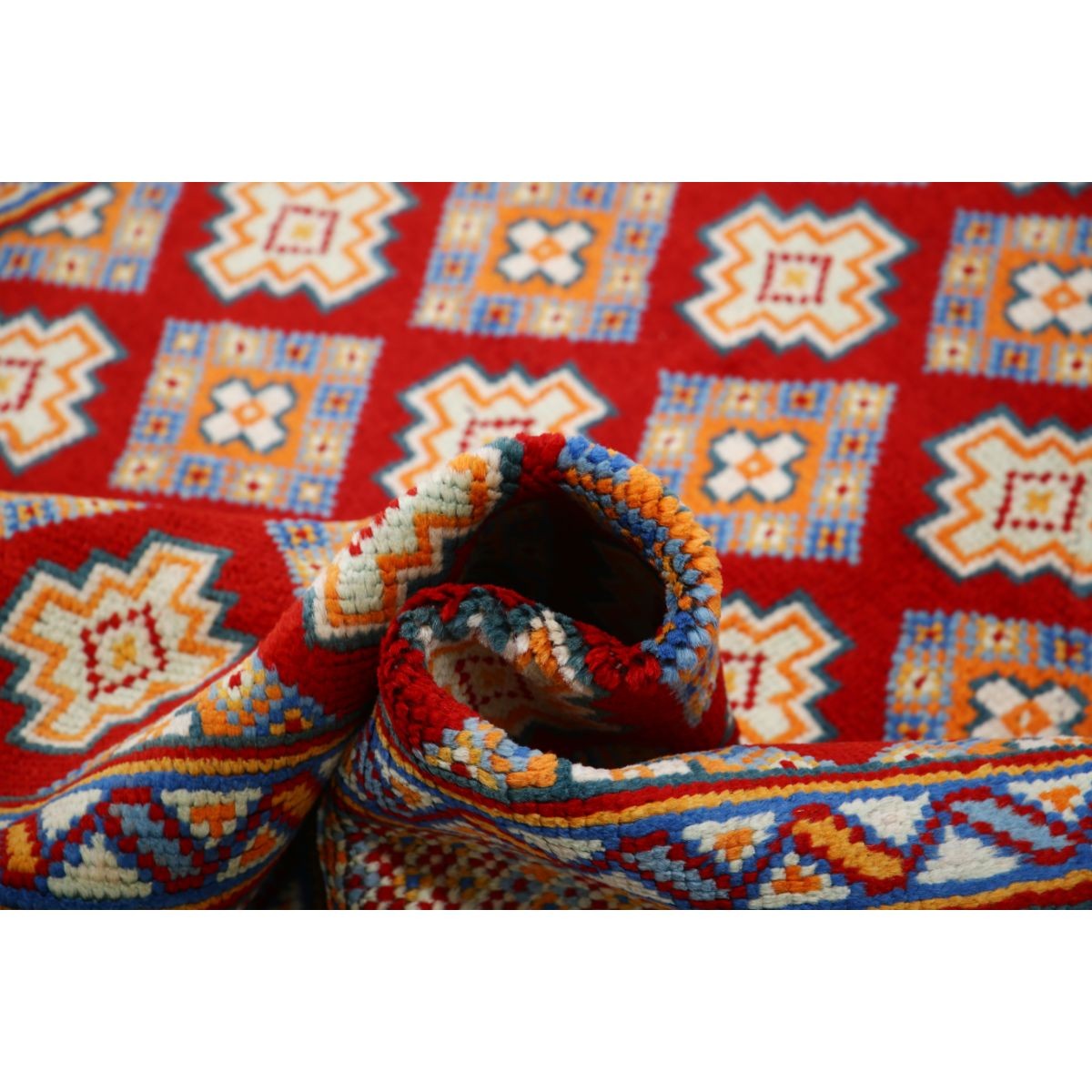 Revival 5x7 Handmade Double Knotted Washable Wool Rug - Colorful