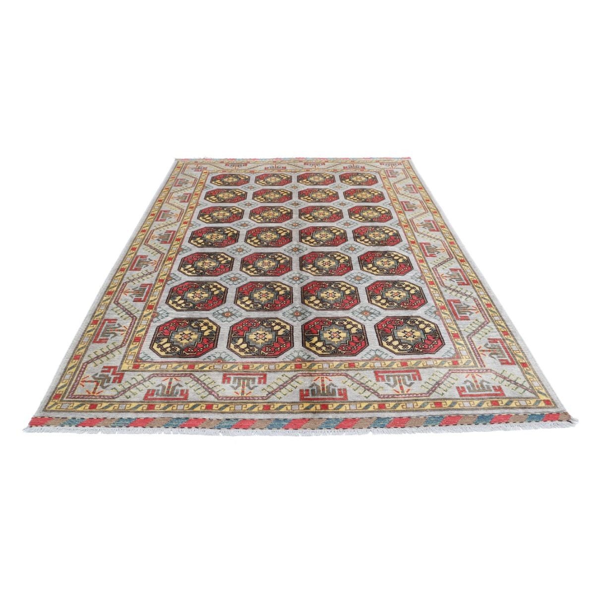 Revival 7x10 Handmade Double Knotted Washable Wool Rug - Colorful