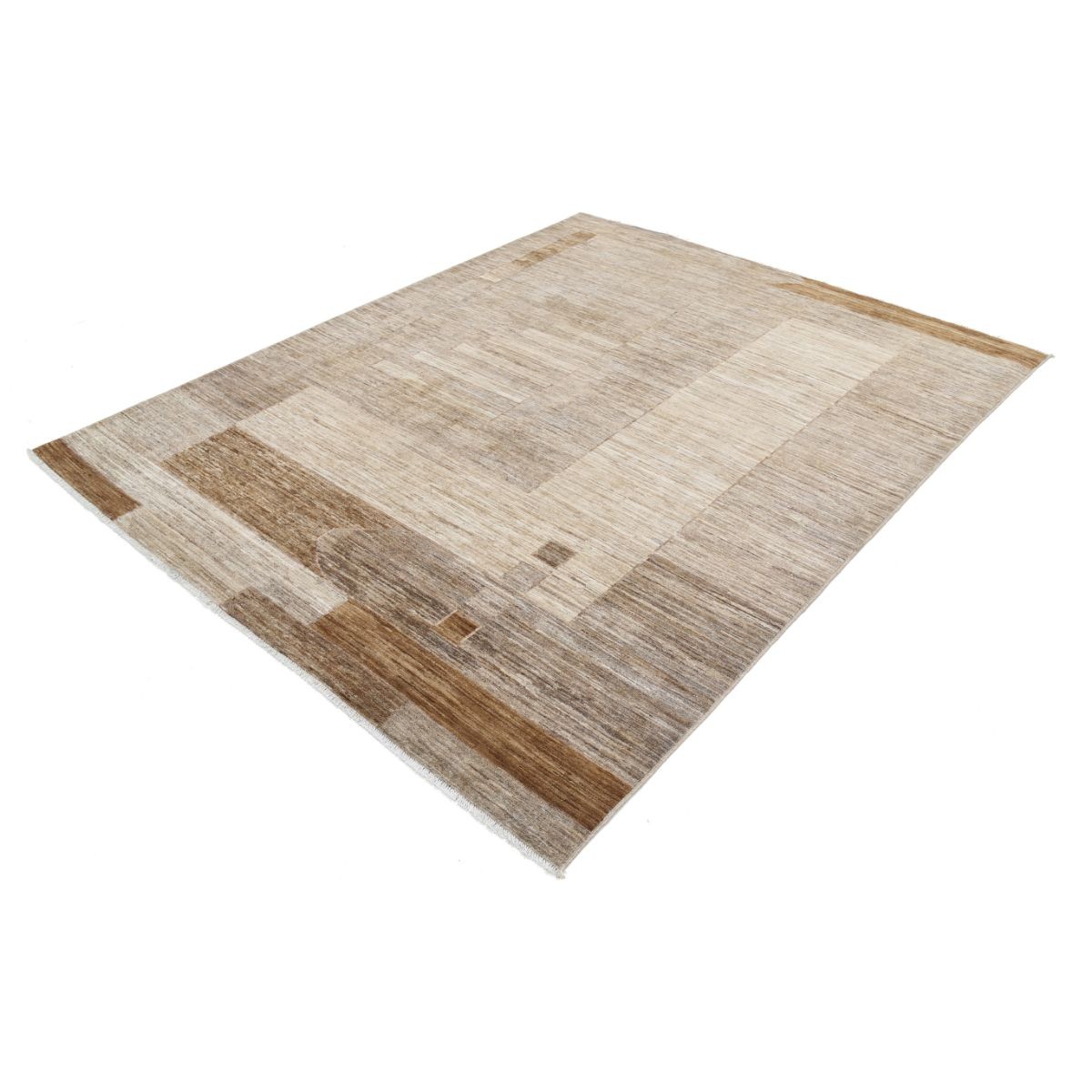 Modcar 7x8 Handmade Double Knotted Washable Wool Rug - Colorful