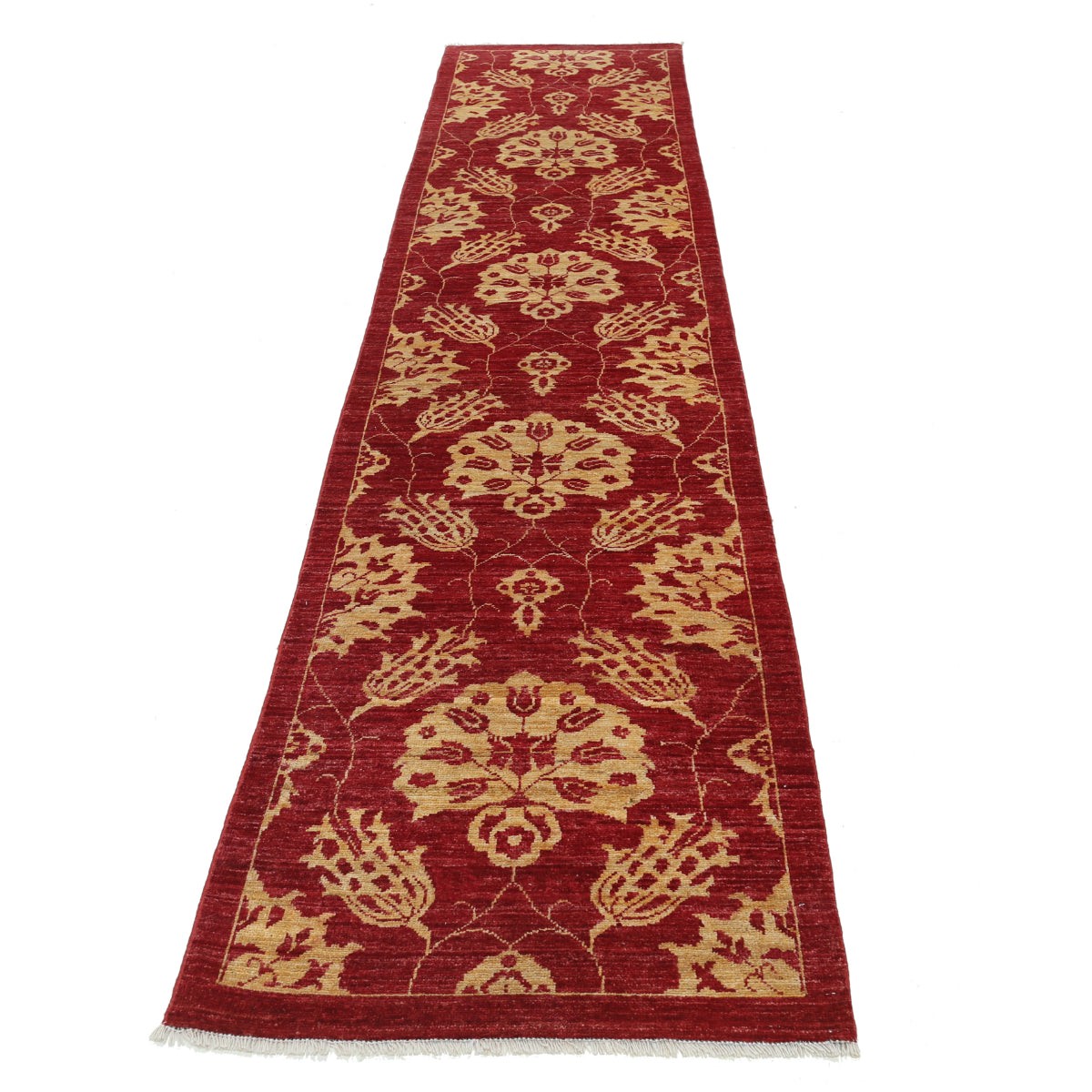 Modcar 3x11 Handmade Double Knotted Washable Wool Runner - Colorful