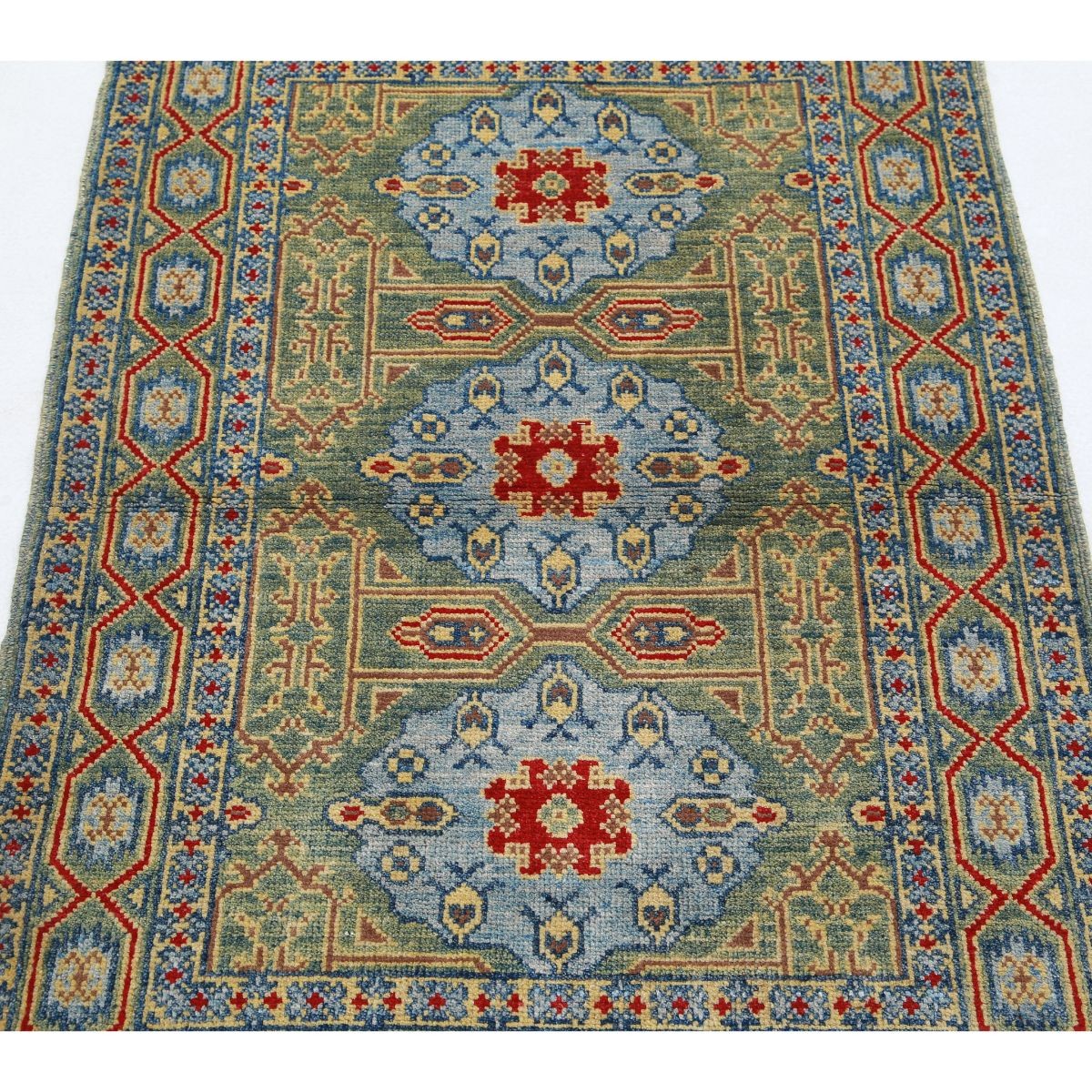 Revival 3x4 Handmade Double Knotted Washable Wool Rug - Colorful