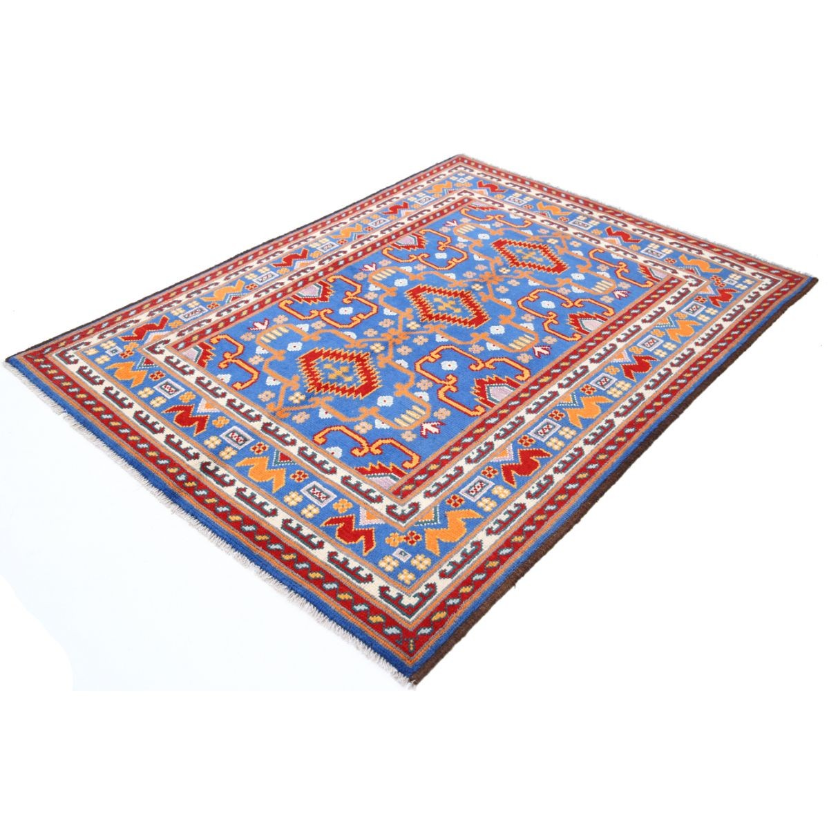 Revival 5x7 Handmade Double Knotted Washable Wool Rug - Colorful