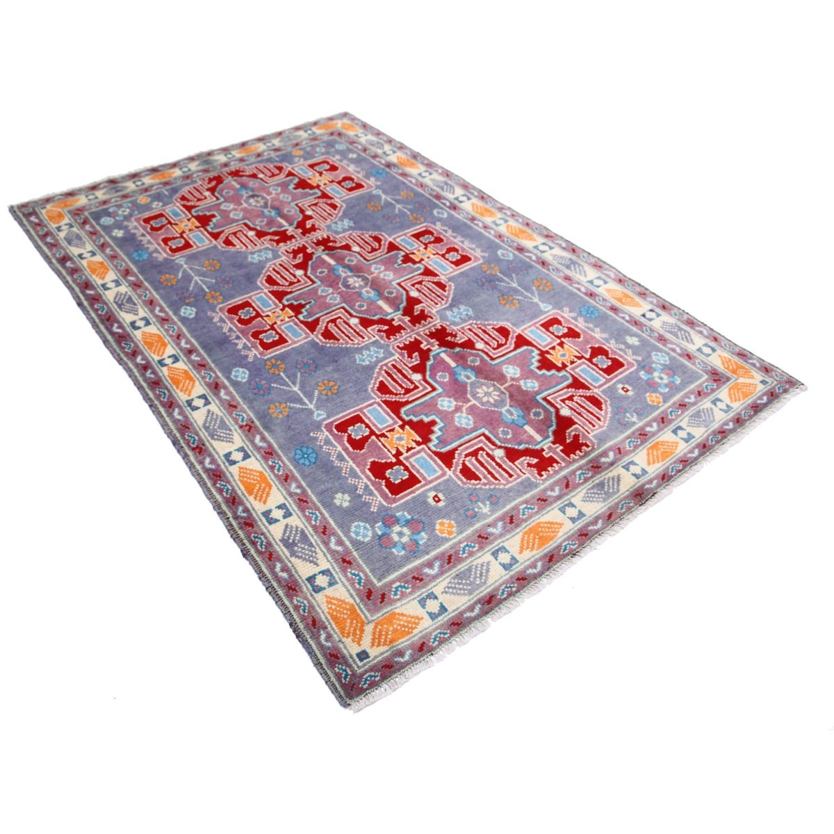 Revival 5x7 Handmade Double Knotted Washable Wool Rug - Colorful