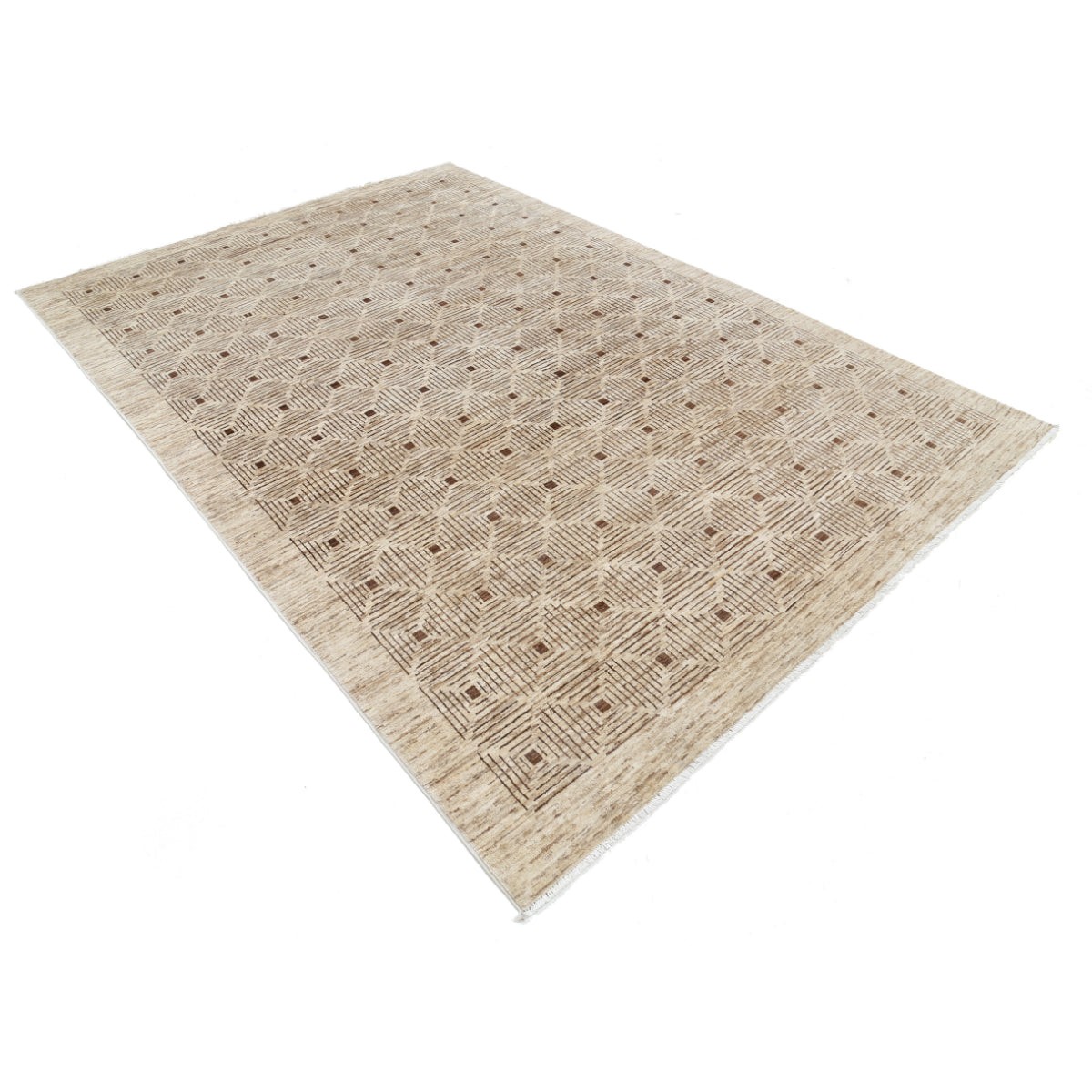 Modcar 7x9 Handmade Double Knotted Washable Wool Rug - Colorful