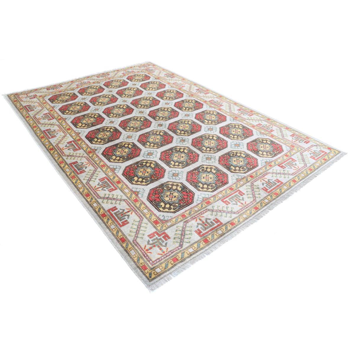 Revival 7x10 Handmade Double Knotted Washable Wool Rug - Colorful