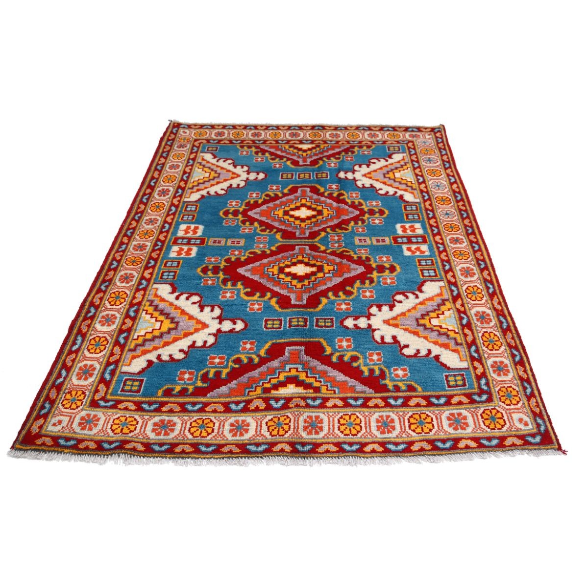 Revival 5x6 Handmade Double Knotted Washable Wool Rug - Colorful