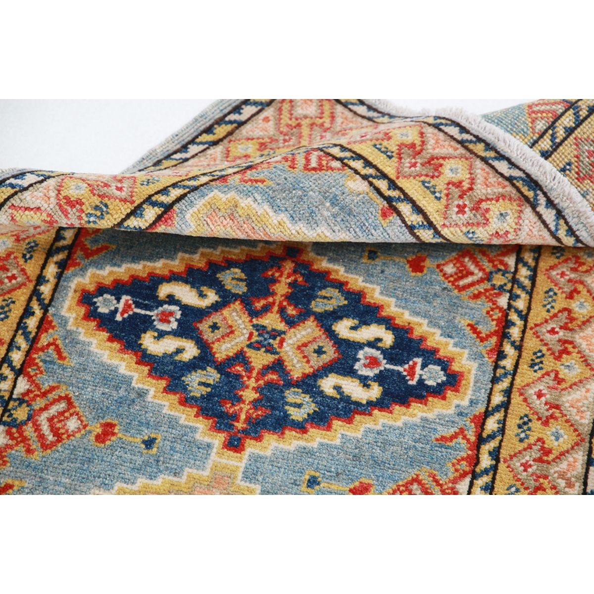 Revival 2x3 Handmade Double Knotted Washable Wool Rug - Colorful