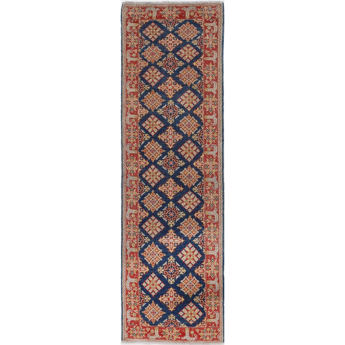 Revival 3x9 Handmade Double Knotted Washable Wool Runner - Colorful