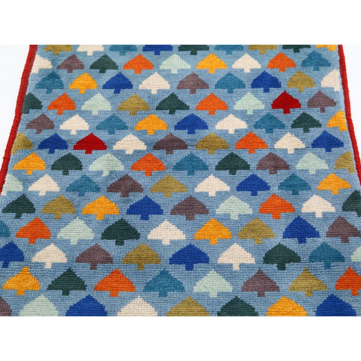 Revival 3x4 Handmade Double Knotted Washable Wool Rug - Colorful