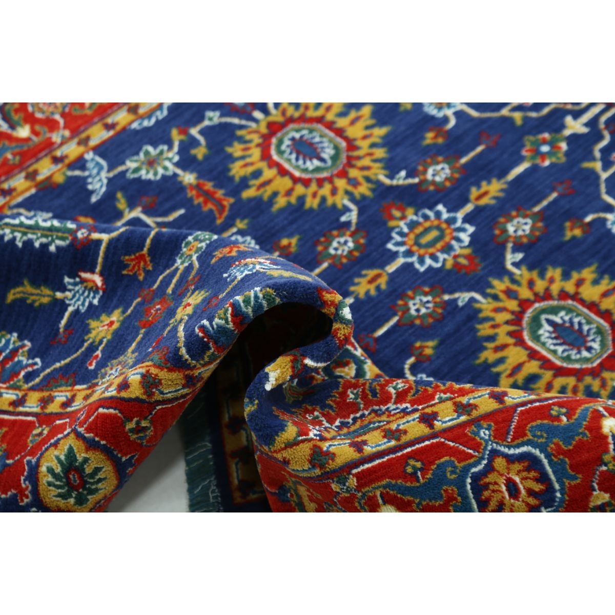 Gulshan 4x6 Machine-Made Washable Wool Rug - Colorful